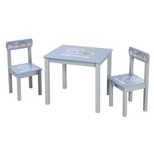 Ensemble Table + 2 Chaises Enfants Roba Pat'patrouille - Motif Chiens Chase Ruben & Marcus - Bleu - Gris