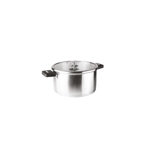 Lacor - Set 3 Casseroles Inox 16 / 18 / 20 Cm + Poignée Noire - Combi 56610