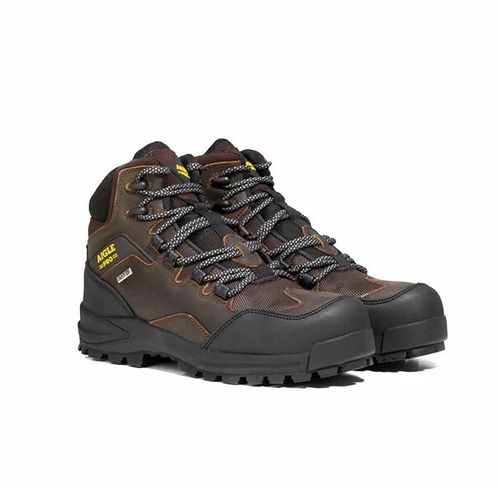Chaussures De Sécurité Cuir Aigle S3 Nassio Evo Dark Brown - Étanche Et Respirante