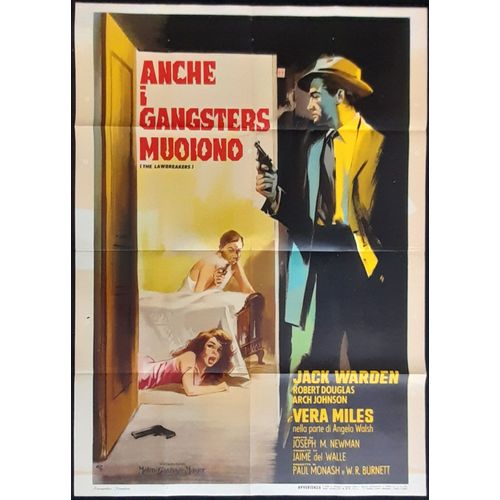 Tueurs Syndiqués - Anche I Gangster Muoiono - Film Thiller 1961 Joseph M. Newman Avec Jack Warden, Vera Miles, Robert Douglas - Affiche De Cinéma Originale Italienne 140x100 Cm - Italian Movie Poster