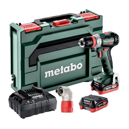 Perceuse visseuse 12V sans fil PowerMaxx BS 12 BL Quick 2x 4Ah Li-HD - METABO - 601045920 - ASC 55, coffret