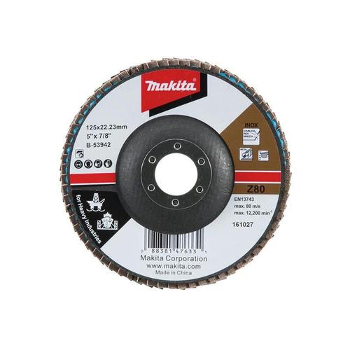 Disque à lamelles Ø 125 x 22,23 mm, Z80, Métaux, Acier MAKITA B-53942