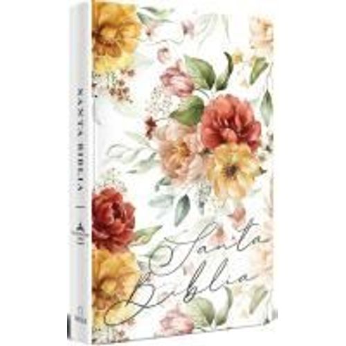 Biblia Rvr 1960 Letra Grande Tamaño Manual, Tapa Dura Flores / Spanish Bible Rvr 1960 Handy Size Large Print Hardcover With Flowers