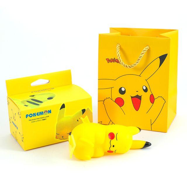 Veilleuse Pokémon Pikachu pour enfants, lampe de chevet, figurine d'anime  mignon