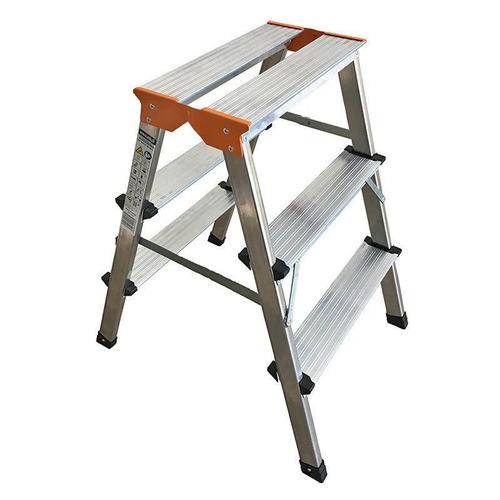 Marche pied double accès ESCALUX V55703 - aluminium - 73x46cm