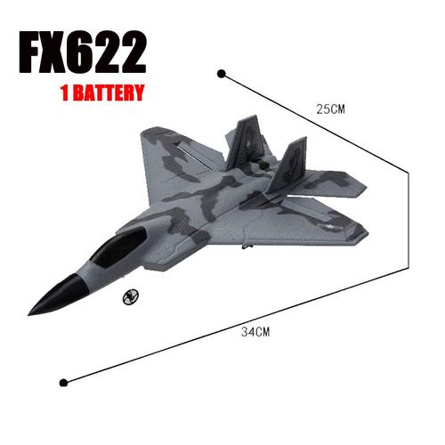 Couleur Fx622 1 Batterie Avion Radiocommandé , 2.4g, Télécommandé, Avion De Chasse, Jouets D'extérieur Pour Garçonsté