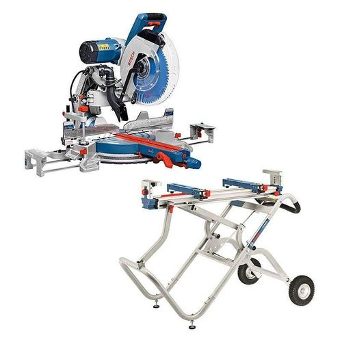 Scie à onglet radiale BOSCH 0615990EH4 - GCM 12 GDL Professional + Support de travail GTA 2500 W Professional