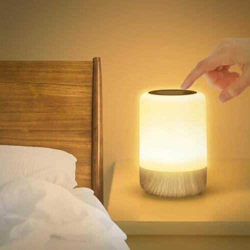 Dimmable Lampe De Chevet Tactile, Lampe LED Sans Fil A Pile