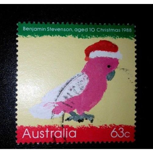 Australie Timbre 1988 Christmas Children's Drawings 63c