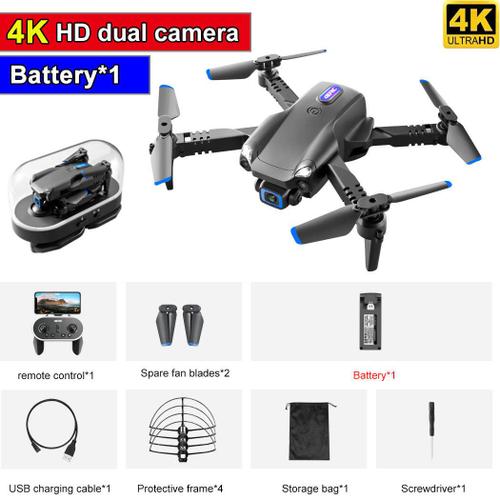 Couleur 4k Noir 1b Mini Drone 4k Professionnel Quadcopter Wifi Fpv Drone 6k Hd Double Caméra Drones Pliable Avion Rc Hélicoptère Drones Jouets Cadeaux-Générique