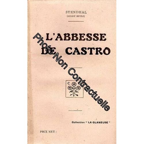 L'abbesse De Castro Stendhal Collection La Glaneuse
