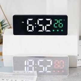 Acheter Réveil numérique LCD, petite horloge électronique de bureau à piles  avec température intérieure