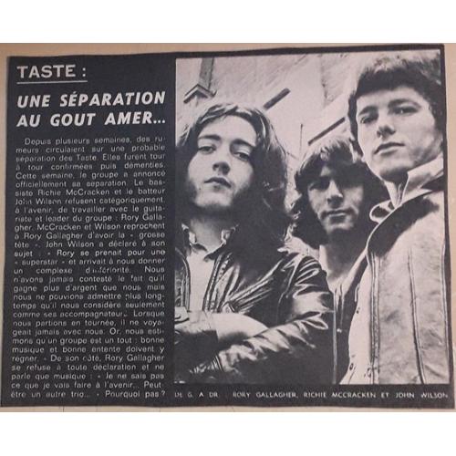 Taste (Rory Gallagher) [Coupure De Presse - 1970] - 17 X 14 Cm