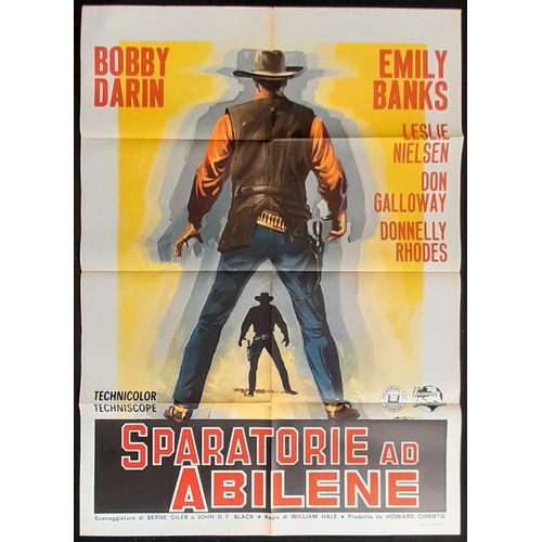 Gunfight In Abilene - Film Western 1967 William Hale Avec Bobby Darin , Emily Banks , Leslie Nielsen - Affiche De Cinéma Originale Italienne 140x100 Cm - Italian Movie Poster - Sparatorie Ad Abilene
