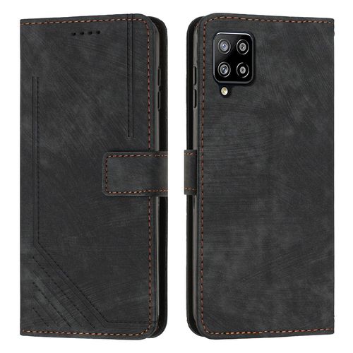 Coque Pour Samsung Galaxy A22 4g,Etui De Samsung Galaxy A22 4g Premium En Cuir Pochette Protection,Étui Pour Samsung Galaxy A22 4g Portefeuille Rabat Clapet Case,Noir