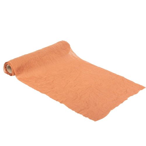 Chemin De Table Mousseline 28cmx5m Terre De Sienne
