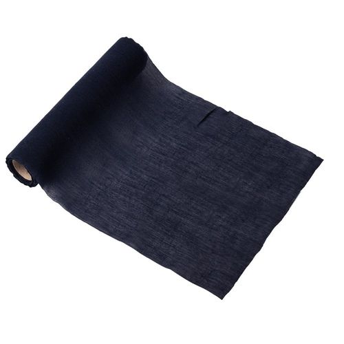 Chemin De Table Mousseline 28cmx5m Bleu Marine