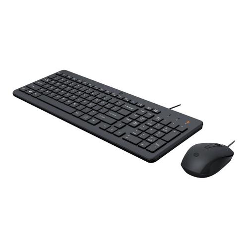 HP 150 - Ensemble clavier et souris - USB - QWERTY - Anglais - noir - pour HP 21, 27; Laptop 14, 15, 15s; Pavilion Laptop 15