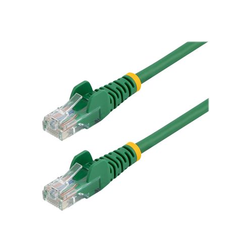 StarTech.com Câble réseau Cat5e UTP sans crochet de 2 m - Cordon Ethernet RJ45 anti-accroc - Câble patch - M/M - Vert - Cordon de raccordement - RJ-45 (M) pour RJ-45 (M) - 2 m - UTP - CAT 5e -...