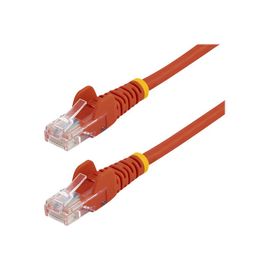 StarTech.com Câble réseau Cat5e UTP sans crochet de 3 m - Cordon Ethernet RJ45 anti-accroc - Câble patch - M/M - Rouge - Cordon de raccordement - RJ-45 (M) pour RJ-45 (M) - 3 m - UTP - CAT 5e -...