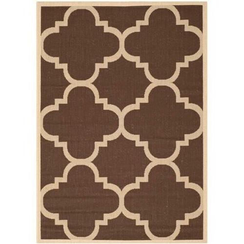 Tapis D'intérieur / Extérieur Treillis Safavieh Cour Marron - 160 X 230 Cm