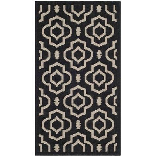 Tapis D'intérieur / Extérieur Treillis Safavieh Cour Noir - 200 X 300 Cm