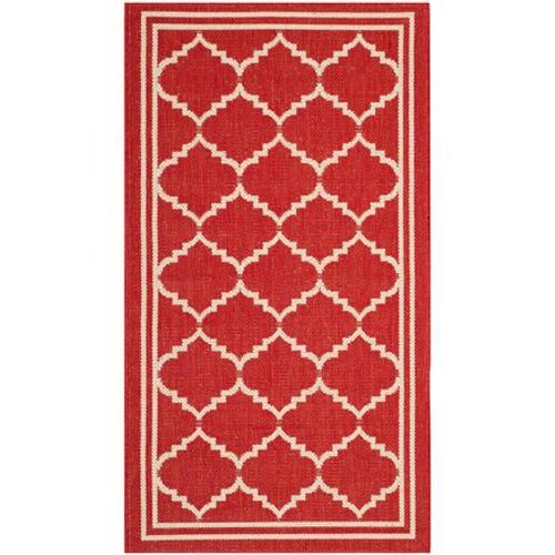 Tapis D'intérieur / Extérieur Treillis Safavieh Cour Rouge - 120 X 170 Cm