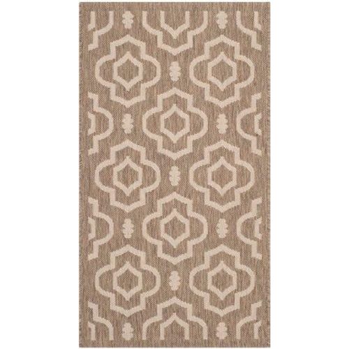 Tapis D'intérieur / Extérieur Treillis Safavieh Cour Marron - 80 X 150 Cm