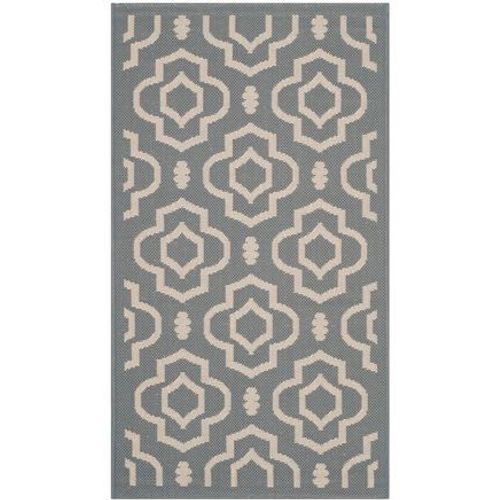 Tapis D'intérieur / Extérieur Treillis Safavieh Cour Gris - 120 X 170 Cm