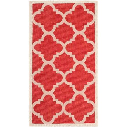 Tapis D'intérieur / Extérieur Treillis Safavieh Cour Rouge - 160 X 230 Cm