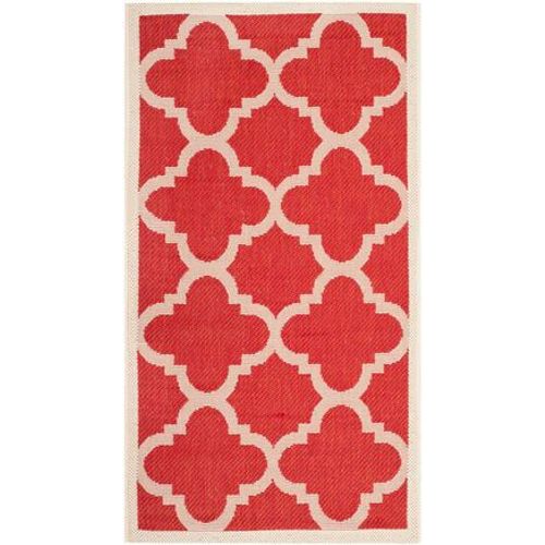 Tapis D'intérieur / Extérieur Treillis Safavieh Cour Rouge - 120 X 170 Cm