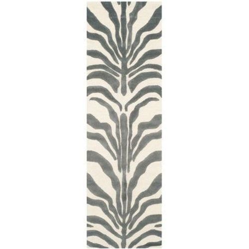 Tapis D'intérieur Zèbre Safavieh Cambridge Blanc - 80 X 250 Cm