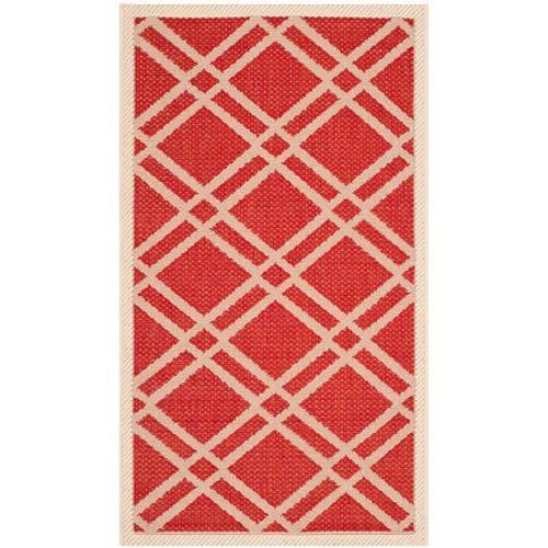Tapis D'intérieur / Extérieur Treillis Safavieh Cour Rouge - 120 X 170 Cm