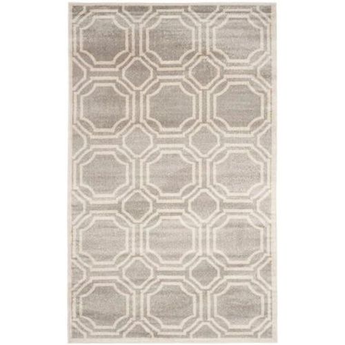 Tapis D'intérieur / Extérieur Géométrique Safavieh Amherst Gris - 70 X 240 Cm