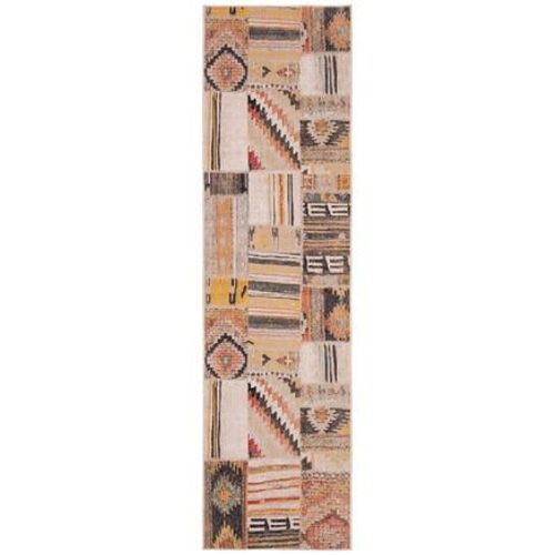 Tapis D'intérieur / Extérieur Lumineux Et Moderne Safavieh Montage Marron - 90 X 150 Cm