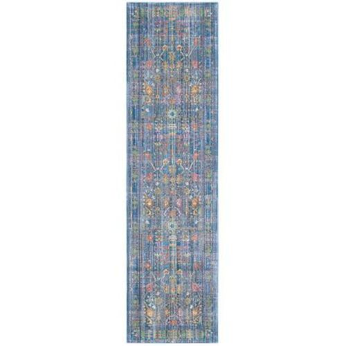 Tapis D'intérieur Artisanat Inspiré Safavieh Valence Bleu - 70 X 240 Cm
