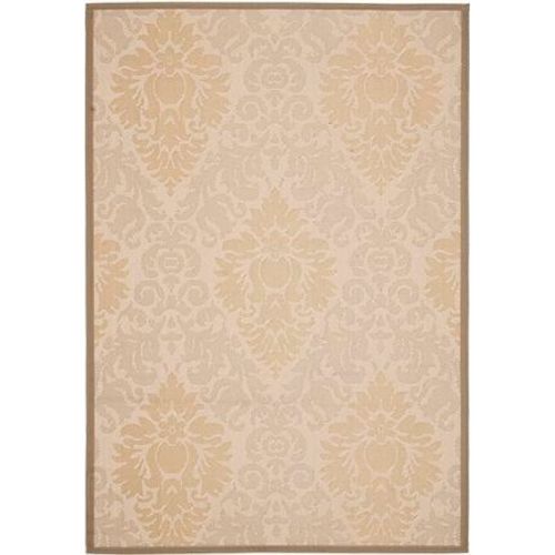 Tapis D'intérieur / Extérieur Contemporain Safavieh Cour Beige - 120 X 170 Cm
