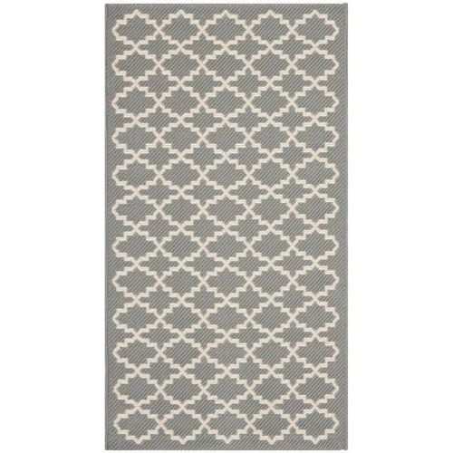 Tapis D'intérieur / Extérieur Treillis Safavieh Cour Gris - 80 X 150 Cm