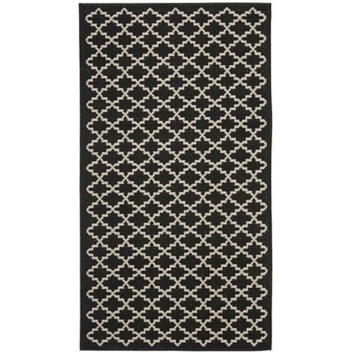 Tapis D'intérieur / Extérieur Treillis Safavieh Cour Noir - 200 X 300 Cm
