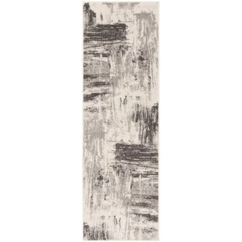 Tapis D'intérieur Abstrait Moderne Safavieh Adirondack Blanc - 80 X 250 Cm