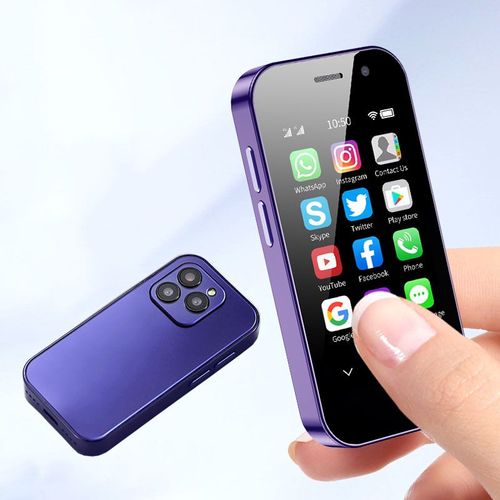 SOYES XS14 PRO Petit Smartphone 3,0 Pouces Android 9.0 Face ID 2600mAh 2Go RAM 16Go ROM Double SIM 4G Telephone Violet