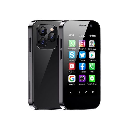 SOYES XS14 PRO Smartphone 3,0 pouces Android 9.0 RAM 3 Go ROM 64 Go 2600 mAh Face ID Dual SIM 4G Petit telephone Noir