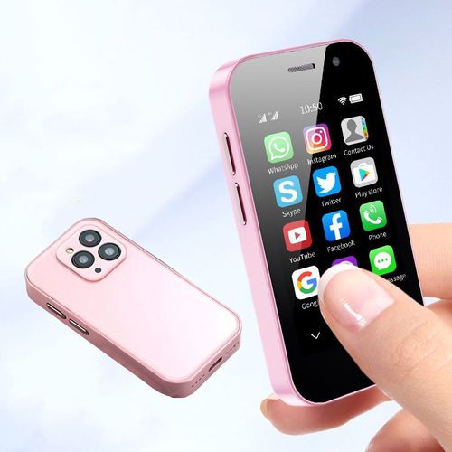 SOYES XS14 PRO Smartphone 3,0 pouces Android 9.0 RAM 3 Go ROM 64 Go 2600 mAh Face ID Dual SIM 4G Petit telephone Rose