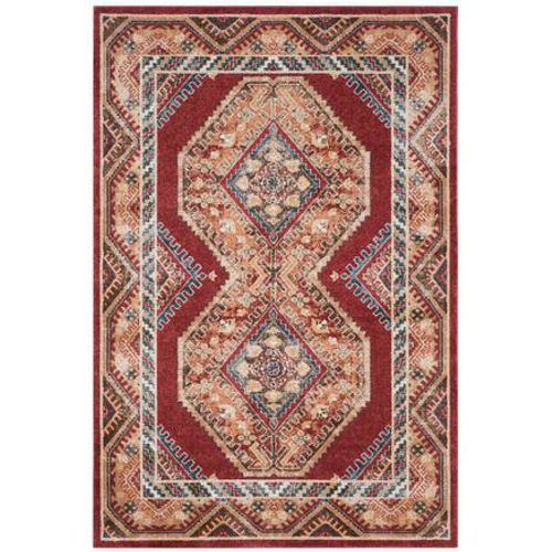 Tapis D'intérieur Patiné Traditionnel Safavieh Bijar Rouge - 90 X 150 Cm