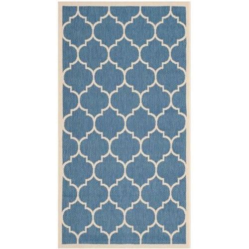 Tapis D'intérieur / Extérieur Treillis Safavieh Cour Bleu - 120 X 170 Cm