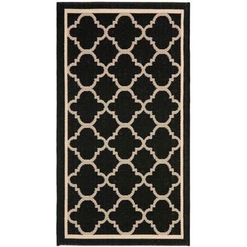 Tapis D'intérieur / Extérieur Treillis Safavieh Cour Noir - 200 X 300 Cm
