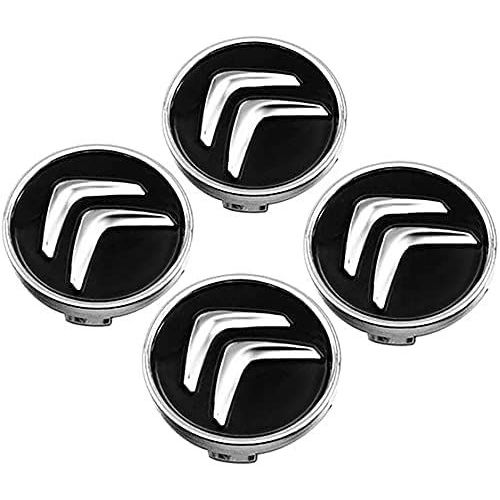 4 Pièces Cache-Moyeu Pour Citroen C4 Picasso C3 Berlingo C5 X7 C2 C1 Ds3 Zx Xsara C8 Ds Ds4 60mm, Capuchons De Centre Jante Avec Badge, Voiture Enjoliveurs De Roué D'emblème Accessoires