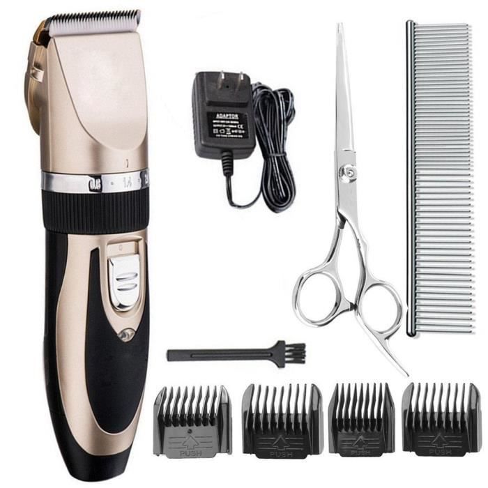 Tondeuse Pour Animaux Kit Professionnel, À Faible Bruit Et Guide Ajustable Peigne Pet Cheveux Rasoir, Chien Clippers Trimm Fes100537