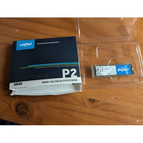Disque dur NVMe crucial 500 Go P2 CT500P2SSD8