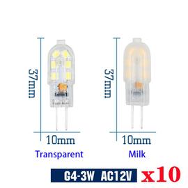 Lot de 10 lampes LED G4 G9 3W 5W 7W AC 110V 220V DC 12V, ampoule LED,  projecteur, eclairage de remplacement, lampes halogenes, SMD2835